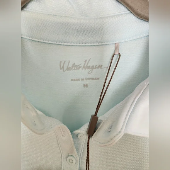 Walter Hagen Women's Clubhouse Flutter Sleeve Golf Shirt, size M, Light Blue NWT - Picture 10 of 10